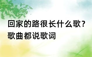 回家的路很長什么歌？歌曲都說歌詞