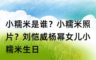 小糯米是誰？小糯米照片？劉愷威楊冪女兒小糯米生日