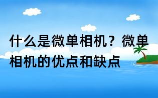 什么是微單相機？微單相機的優點和缺點