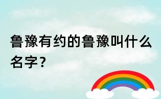 魯豫有約的魯豫叫什么名字？