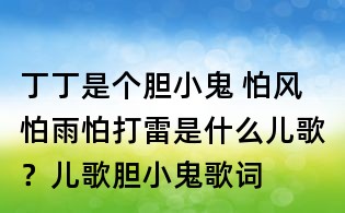 丁丁是個(gè)膽小鬼 怕風(fēng)怕雨怕打雷是什么兒歌??jī)焊枘懶」砀柙~