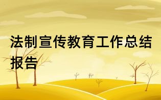法制宣傳教育工作總結報告
