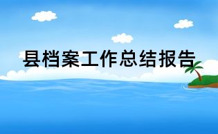 縣檔案工作總結報告