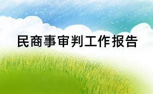 民商事審判工作報告
