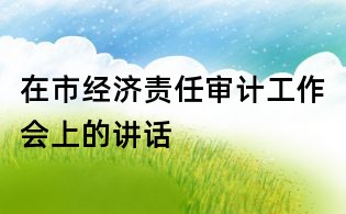 在市經(jīng)濟責(zé)任審計工作會上的講話