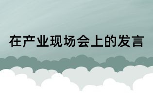 在產業(yè)現(xiàn)場會上的發(fā)言