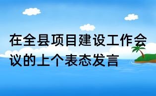 在全縣項目建設工作會議的上個表態(tài)發(fā)言
