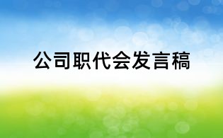 公司職代會發(fā)言稿