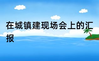 在城鎮(zhèn)建現(xiàn)場(chǎng)會(huì)上的匯報(bào)