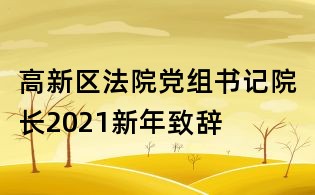 高新區(qū)法院黨組書(shū)記院長(zhǎng)2021新年致辭