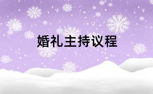 婚禮主持議程