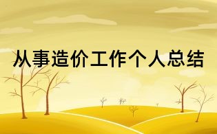 從事造價(jià)工作個(gè)人總結(jié)
