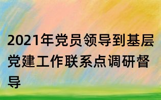 2021年黨員領導到基層黨建工作聯(lián)系點調研督導