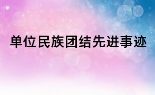 單位民族團(tuán)結(jié)先進(jìn)事跡