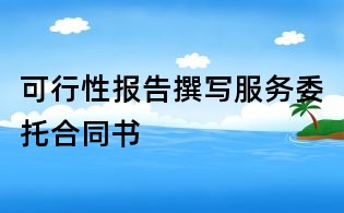 可行性報(bào)告撰寫服務(wù)委托合同書