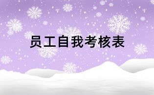 員工自我考核表