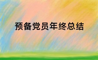 預備黨員年終總結