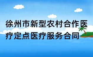 徐州市新型農村合作醫療定點醫療服務合同
