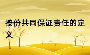 按份共同保證責(zé)任的定義