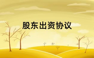 股東出資協議