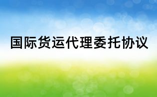 國際貨運代理委托協(xié)議
