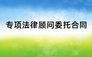 專項法律顧問委托合同