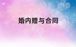 婚內贈與合同