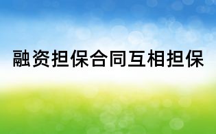 融資擔(dān)保合同互相擔(dān)保