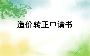 造價轉正申請書