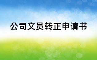公司文員轉(zhuǎn)正申請(qǐng)書