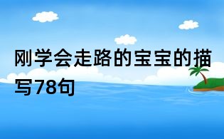 剛學(xué)會(huì)走路的寶寶的描寫(xiě)78句