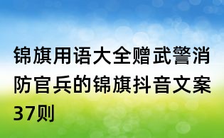 錦旗用語大全：贈(zèng)武警消防官兵的錦旗抖音文案37則