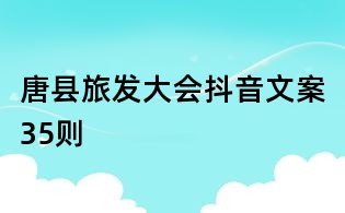 唐縣旅發大會抖音文案35則