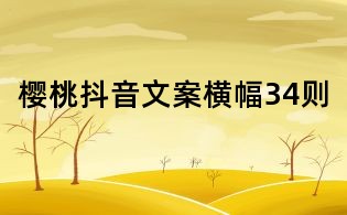 櫻桃抖音文案橫幅34則