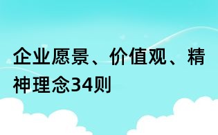 企業愿景、價值觀、精神理念34則