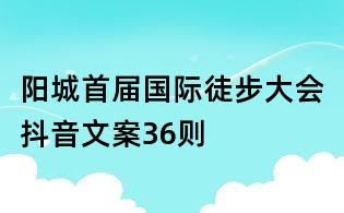 陽城首屆國際徒步大會抖音文案36則