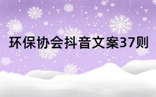 環(huán)保協(xié)會(huì)抖音文案37則