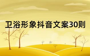 衛浴形象抖音文案30則
