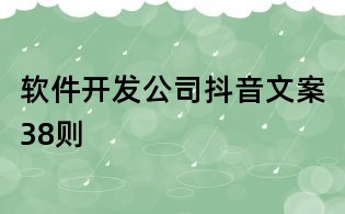 軟件開發(fā)公司抖音文案38則