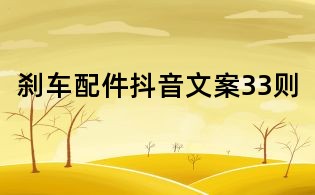 剎車配件抖音文案33則