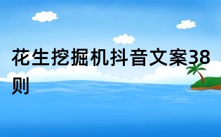 花生挖掘機抖音文案38則
