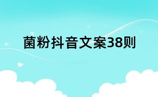 菌粉抖音文案38則