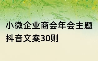 小微企業(yè)商會(huì)年會(huì)主題抖音文案30則