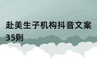 赴美生子機構抖音文案35則