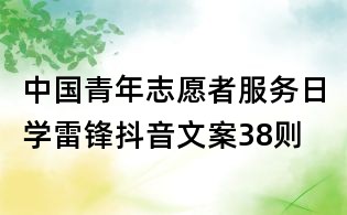 中國青年志愿者服務日學雷鋒抖音文案38則