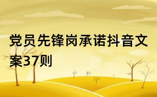 黨員先鋒崗承諾抖音文案37則