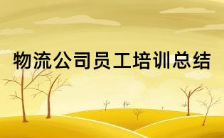 物流公司員工培訓總結