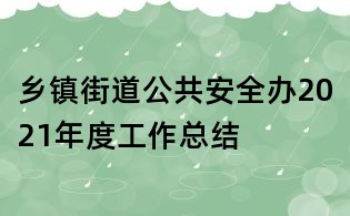 鄉鎮街道公共安全辦2021年度工作總結
