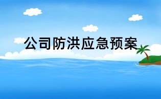 公司防洪應(yīng)急預(yù)案