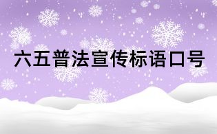 六五普法宣傳標語口號